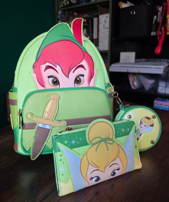 Loungefly Peter Pan & Tinker Bell Cosplay Mini Backpack w/ Coin Purse and Wallet main image 3